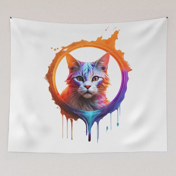 Item preview, A beautiful cat full of colors of happiness and fun designed and sold by mutarid.