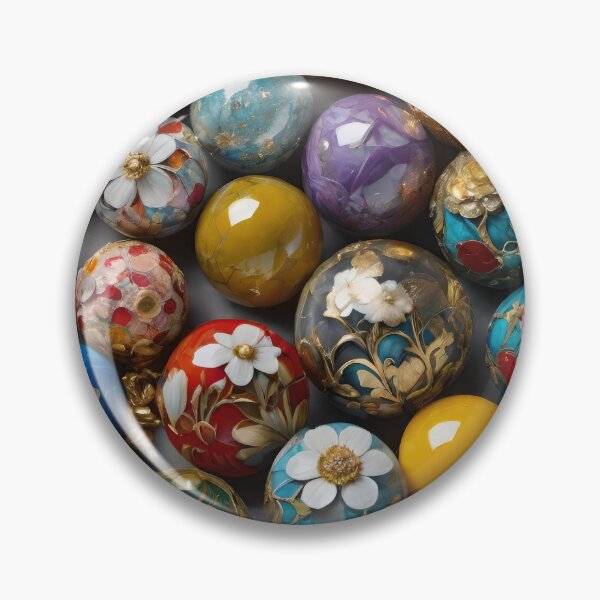 Item preview, 3D Marble Spheres, Balls with floral design, colorful flowers, trendy stylish background designed and sold by HAKKI ARSLAN.