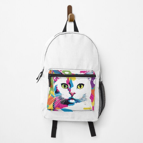 Item preview, Bright color pop art style cat designed and sold by RockyTees1.