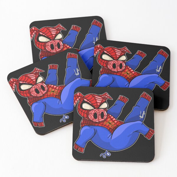 Item preview, Spiderpig - black background designed and sold by Themys24.