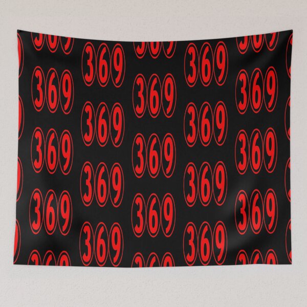 Artikelvorschau, 369 Numerologie-Design | Spirituelle Engelszahlenkunst | Text in roter Farbe entworfen und verkauft von EvoGallery.