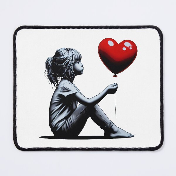 Item preview, Girl with Heart Balloon designed and sold by Delemore Art.