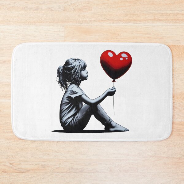 Item preview, Girl with Heart Balloon designed and sold by Delemore Art.
