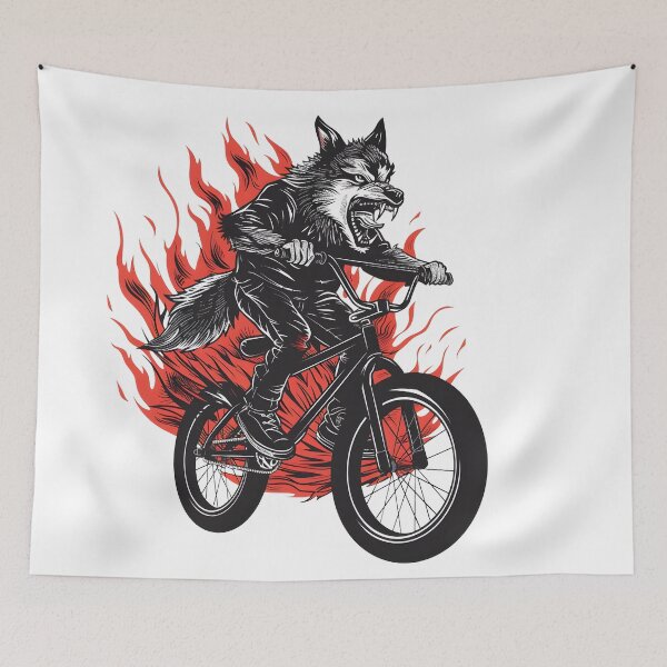 Item preview, Flaming Wolf Rider designed and sold by Dpixelgalaxy.
