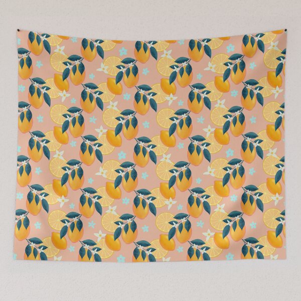 Item preview, Zesty citrus pattern, summer lemons designed and sold by BosskaDesign.