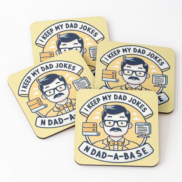 Item preview, Keep All My Dad Jokes in a Dad-a-Base - Funny Dad Joke Design designed and sold by KriticalDesigns.