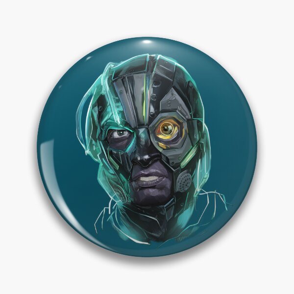 Item preview, Futuristic head cyborg maschine fantasy science fiction designed and sold by Newhyperion.