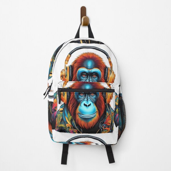 Item preview, Multi coloured tattoo steam punked Orangutan design - 3 on White background designed and sold by Elizabeth-Banks.