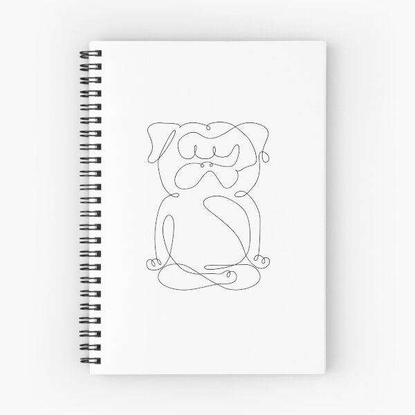 Item preview, One Line Pug Yoga Lotus Pose designed and sold by Huebucket.
