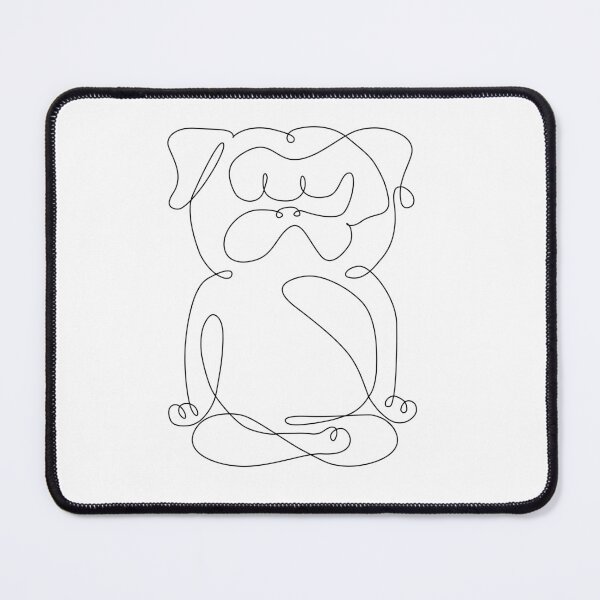 Item preview, One Line Pug Yoga Lotus Pose designed and sold by Huebucket.