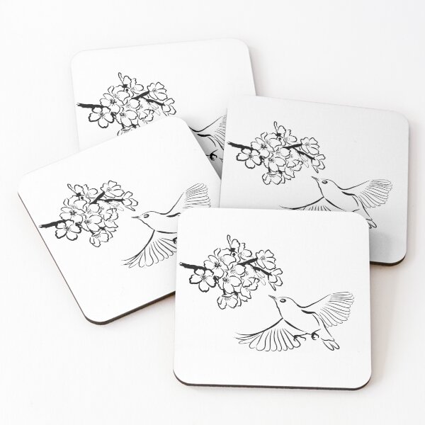 Item preview, Pájaro Meijiro con flores de cerezo sakura designed and sold by HoppRock.