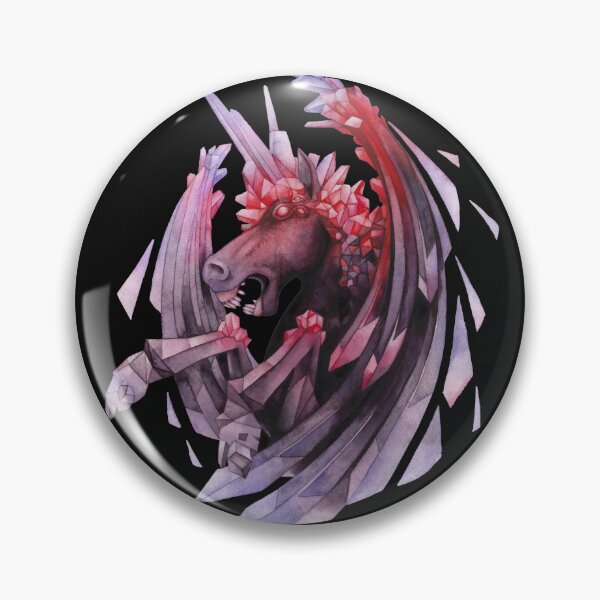 Item preview, Watercolor crystallizing demonic unicorn designed and sold by Ekaterina Glazkova.