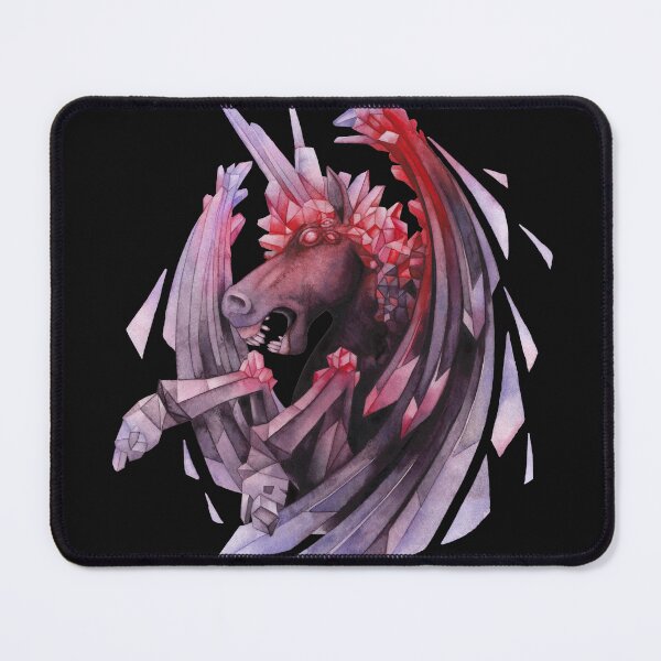 Item preview, Watercolor crystallizing demonic unicorn designed and sold by Ekaterina Glazkova.