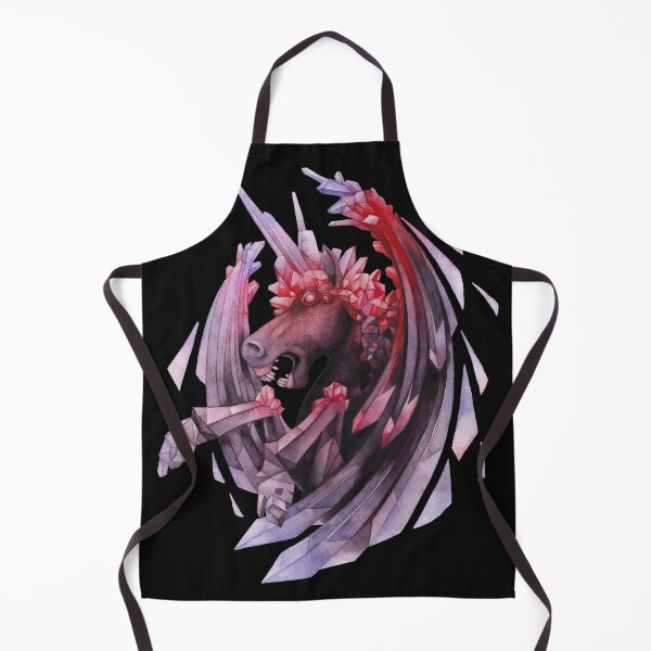 Item preview, Watercolor crystallizing demonic unicorn designed and sold by Ekaterina Glazkova.