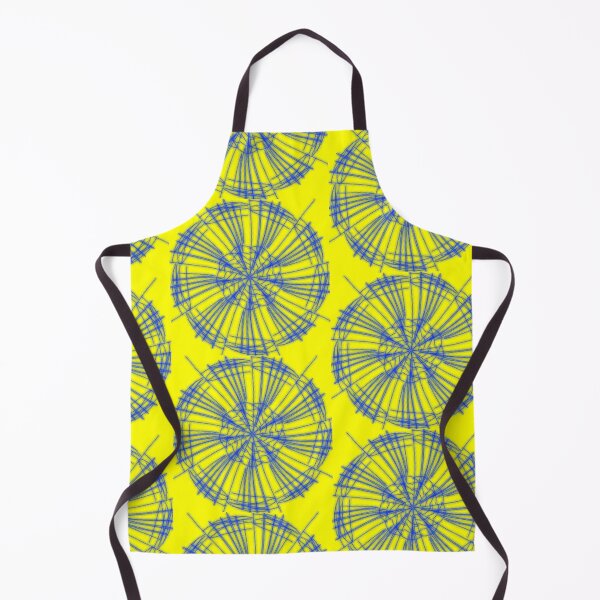 Item preview, Blue geometric abstract design on Yellow background designed and sold by Stefrait-7.