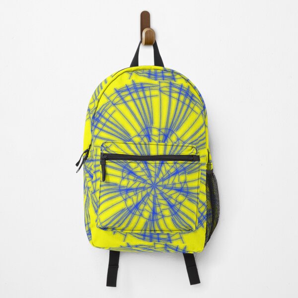 Item preview, Blue geometric abstract design on Yellow background designed and sold by Stefrait-7.