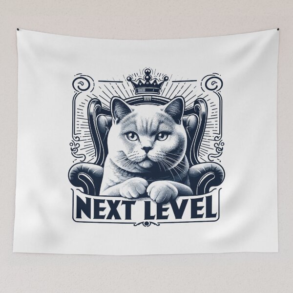 Item preview, BKH British Shorthair Blue Cat Royal Chair Next Level Gift designed and sold by Pineapple-Tree.