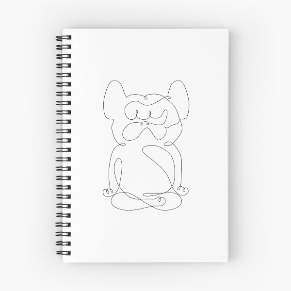 Item preview, One Line Frenchie Yoga Lotus Pose designed and sold by Huebucket.