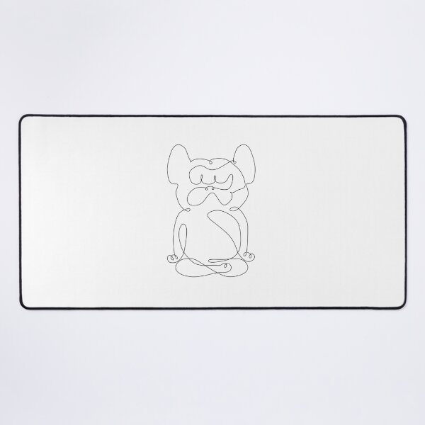 Item preview, One Line Frenchie Yoga Lotus Pose designed and sold by Huebucket.