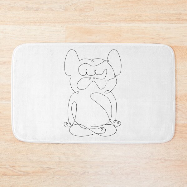 Item preview, One Line Frenchie Yoga Lotus Pose designed and sold by Huebucket.