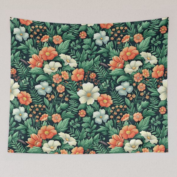 Item preview, Summer Flowers on Black Background designed and sold by emilykang.