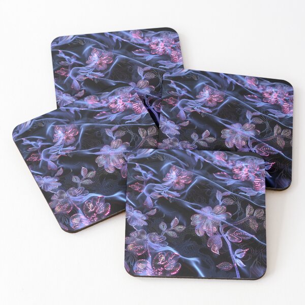 Item preview, Satin texture of molten flowers designed and sold by Fantasyplus.