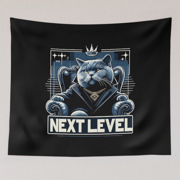 Item preview, BKH British Shorthair Blue Cat Royal Chair Next Level Gift designed and sold by Pineapple-Tree.