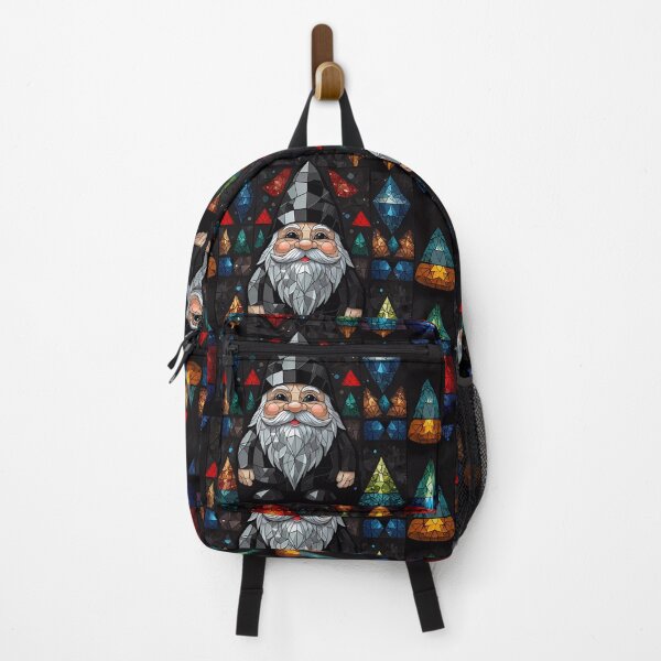 Item preview, Gnome goblin with multi coloured diamond background. designed and sold by FocusedArt.
