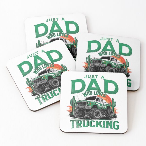 Item preview, Just A Dad Who Loves Trucking | Father's Day 24 Retro Vintage Driving T-shirt designed and sold by PixelGrafiks.