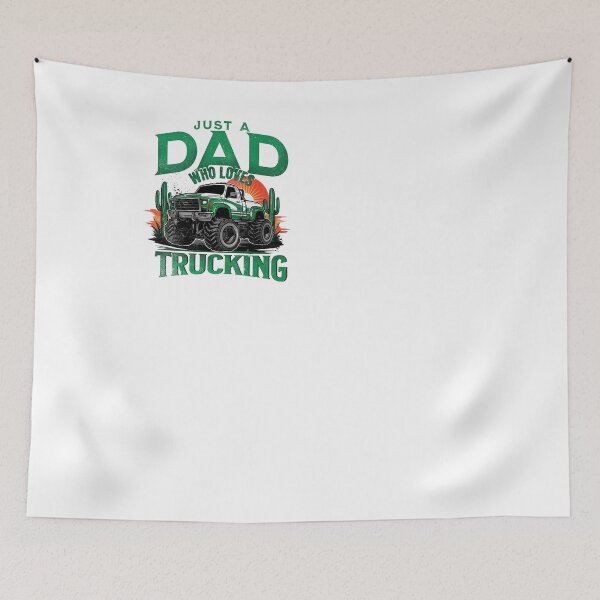Item preview, Just A Dad Who Loves Trucking | Father's Day 24 Retro Vintage Driving T-shirt designed and sold by PixelGrafiks.