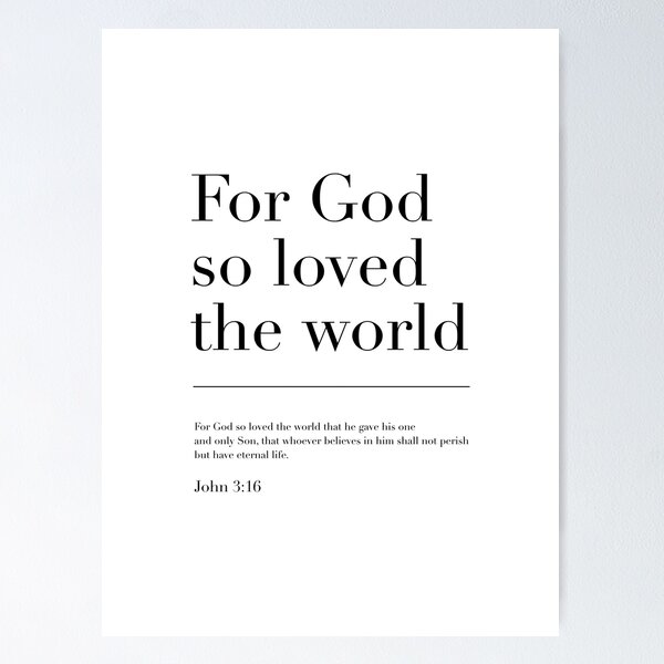Item preview, John 3:16 Bible Verse designed and sold by wisemagpie.