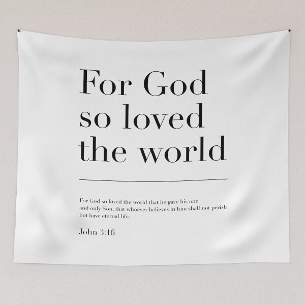Item preview, John 3:16 Bible Verse designed and sold by wisemagpie.