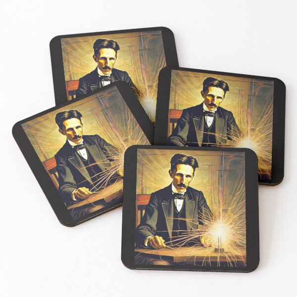 Item preview, "Nikola Tesla: The Genius Illuminating the Tesla Coil" designed and sold by Artisticanvas.