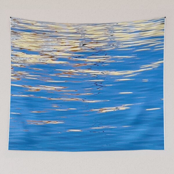 Item preview, gold and blue reflections designed and sold by Tereza Pilar  Art.