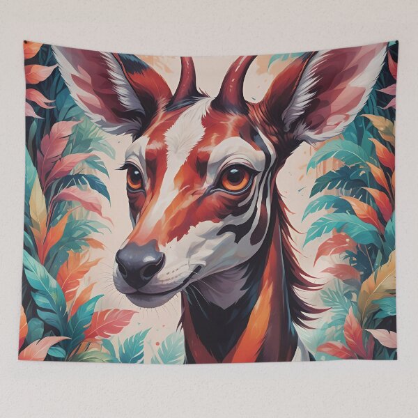 Item preview, Cute African Okapi Animal Portrait designed and sold by TheArtOfPat.