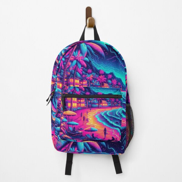 Item preview, A Tropical Beach with Vibrant Palms Swaying and a Stunning Sunset. Bis designed and sold by redask2me.
