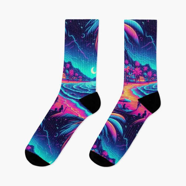 Item preview, A Tropical Beach with Vibrant Palms Swaying and a Stunning Sunset. Bis designed and sold by redask2me.
