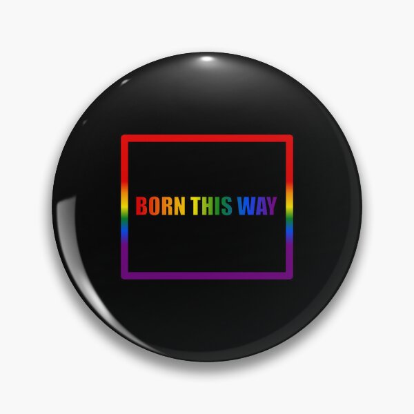 Item preview, Classic Pride Flag Born This Way, Text Box Graphic, LGBTQ+, Pride Graphic, Unisex Design designed and sold by PrideBeProud.