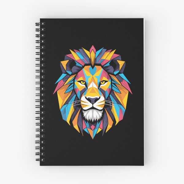 Item preview, Lion lion head geometric geometry colorful gift designed and sold by Pineapple-Tree.