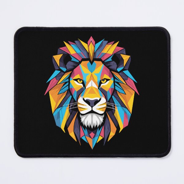 Item preview, Lion lion head geometric geometry colorful gift designed and sold by Pineapple-Tree.