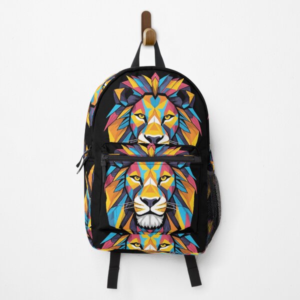 Item preview, Lion lion head geometric geometry colorful gift designed and sold by Pineapple-Tree.