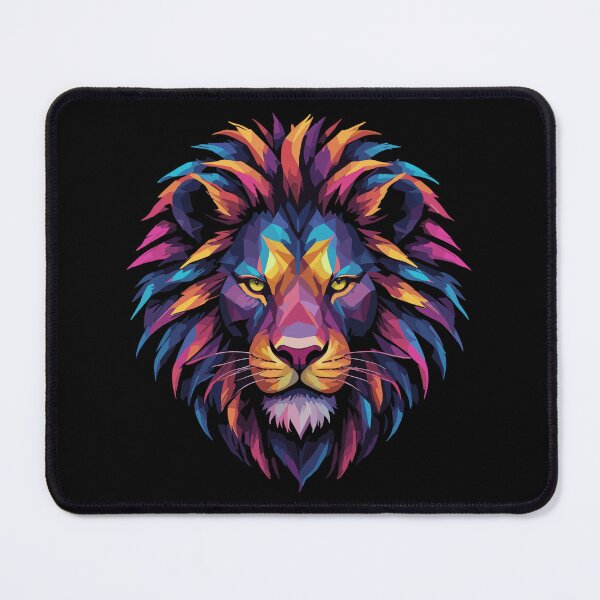 Item preview, Lion lion head geometric geometry colorful gift designed and sold by Pineapple-Tree.