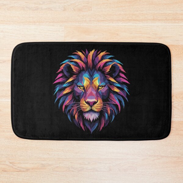 Item preview, Lion lion head geometric geometry colorful gift designed and sold by Pineapple-Tree.