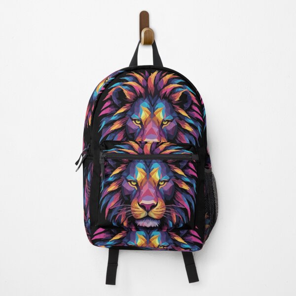 Item preview, Lion lion head geometric geometry colorful gift designed and sold by Pineapple-Tree.