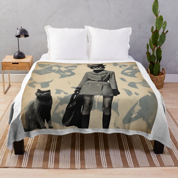 Item preview, Quirky Cat Artwork - Unique Feline Fashion Print designed and sold by MiszungART.