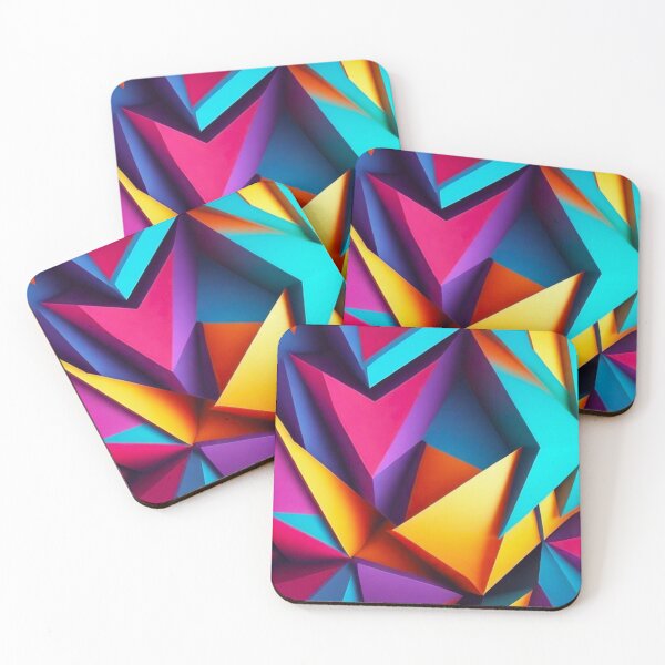 Item preview, Colorful Abstract Geometric Pattern | Blue designed and sold by PinkGoddessLove.