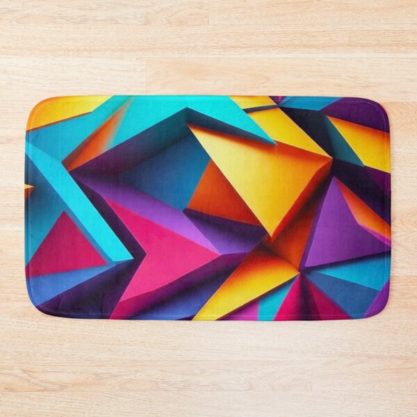 Item preview, Colorful Abstract Geometric Pattern | Blue designed and sold by PinkGoddessLove.