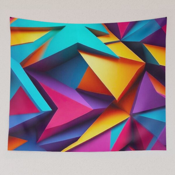 Item preview, Colorful Abstract Geometric Pattern | Blue designed and sold by PinkGoddessLove.