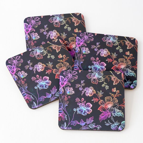 Item preview, Multicolor floral neon lace texture designed and sold by Fantasyplus.