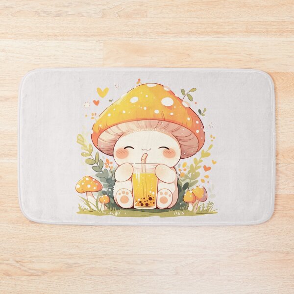 Item preview, Mushbaby enjoying bubble tea inspired designed and sold by Nowshin Tasnim.